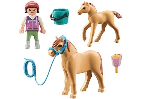 Zestaw figurek Horses 71498 Dziecko z kucykiem i źrebakiem Playmobil