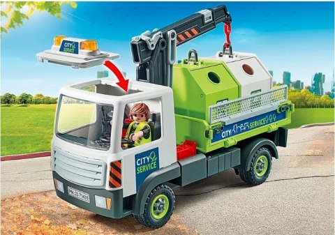 Zestaw z figurkami City Action 71431 Samochód ciężarowy z kontenerami na szkło Playmobil