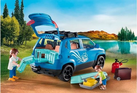 Zestaw z figurkami Family Fun 71423 Samochód z przyczepą kempingową Playmobil