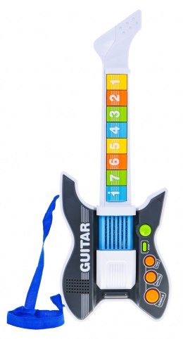 Kolorowa Gitara elektryczna dla dzieci 3+ Instrument muzyczny + Dźwięki Światła