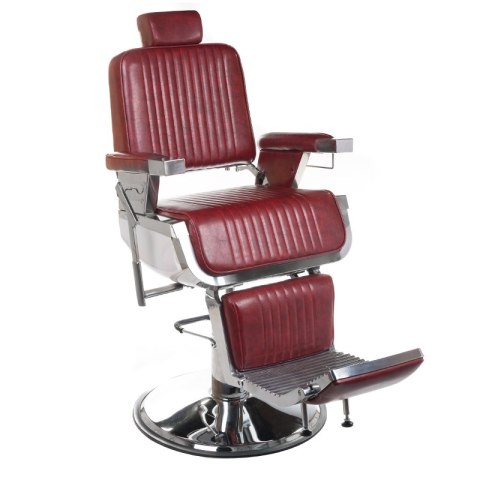 Fotel barberski LUMBER BH-31823 Burgund