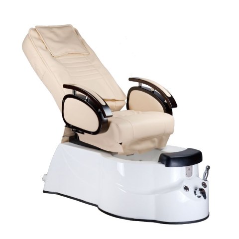 Fotel do pedicure z masażem BR-3820D Kremowy