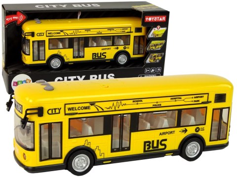 Autobus Miejski Żółty Z Napędem Frykcyjnym 1:18 LEAN Toys