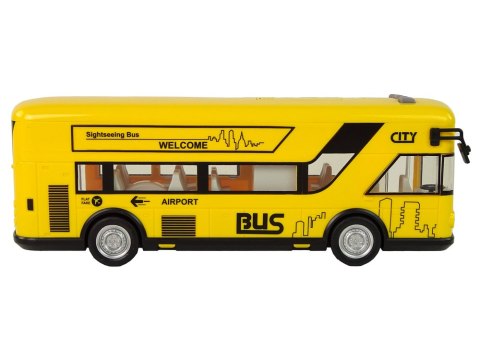 Autobus Miejski Żółty Z Napędem Frykcyjnym 1:18 LEAN Toys