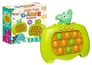 Gra Zręcznościowa Pop-It Konsola 999 Poziomów Dinozaur Zielona A LEAN TOYS