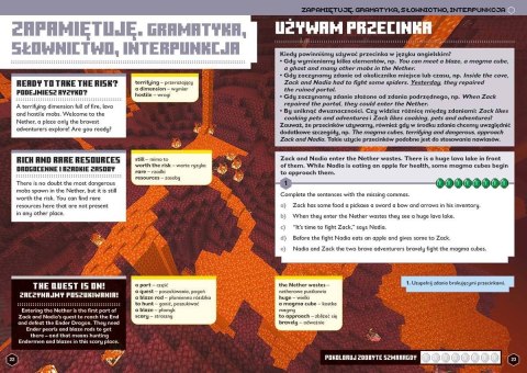 Książeczka Minecraft. Język angielski. Megazadania 12+ Harper Collins