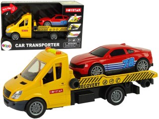 Samochód Transportowy Laweta Autko Rampa Pomoc Dźwięki Światła QL91911 LEAN Toys