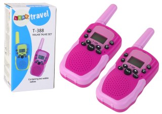 Walkie Talkie Krótkofalówki Różowe Zasięg 3km Dla Dzieci LEAN Toys