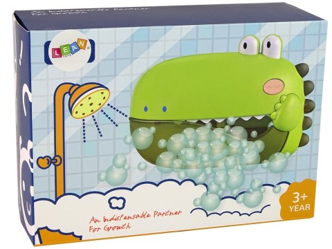 Zabawka Do Kąpieli Bańki Mydlane Dinozaur Zielony Na Baterie LEAN Toys