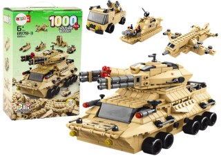 Zestaw Klocków Czołg Wojskowy Militarny Piaskowy 1000 El LEAN Toys