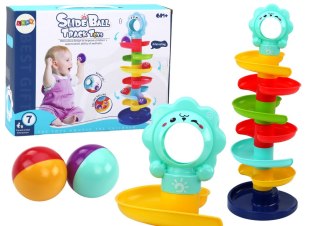 Zjeżdżalnia Tor Dla Kulek Spiralna Wieża Kolorowa LEAN Toys