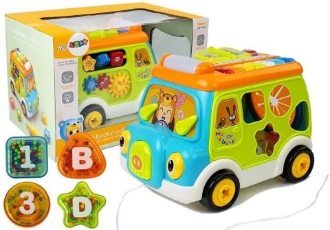 Autobus Muzyczny z Projektorem Pianinko Sorter LEAN Toys