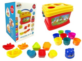 Edukacyjne Wiaderko Kubeczki Piramidka Łódki Sorter Do Kąpieli LEAN Toys