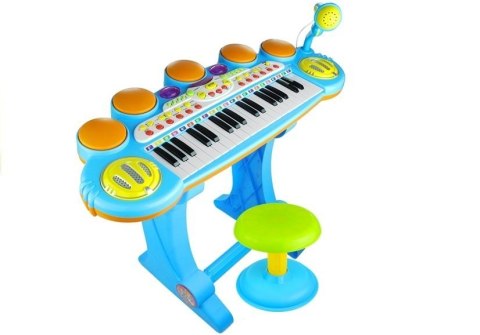 Organy Pianinko Keyboard Perkusja Stołek LEAN Toys