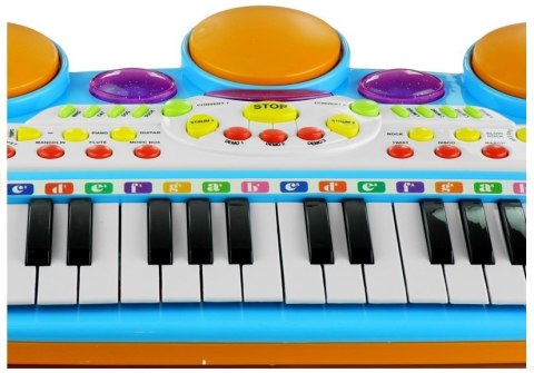 Organy Pianinko Keyboard Perkusja Stołek LEAN Toys