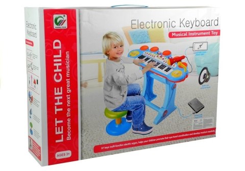 Organy Pianinko Keyboard Perkusja Stołek LEAN Toys