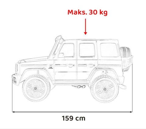 Pojazd Mercedes Benz G63 AMG XXL MP4 Biały