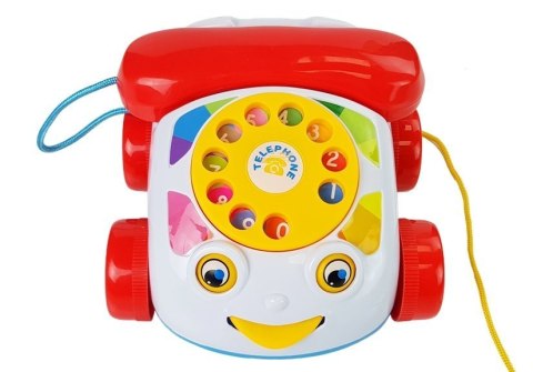 Telefon Do Ciągnięcia na Kółkach ze słuchawka na Baterie dla Niemowlęcia LEAN Toys