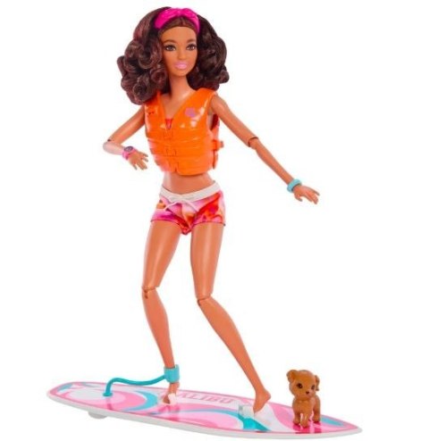 Barbie Lalka z deską surfingową Mattel