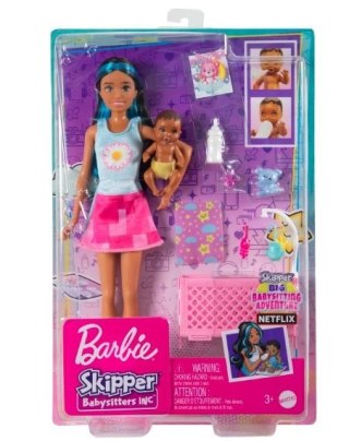 Lalka Barbie Opiekunka Zestaw Usypianie maluszka Mattel