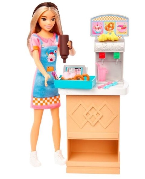 Lalka Barbie Skipper Pierwsza praca Bar z przekąskami Mattel