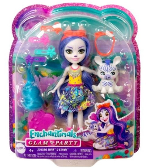 Lalka Deluxe Enchantimals Zebra Mattel