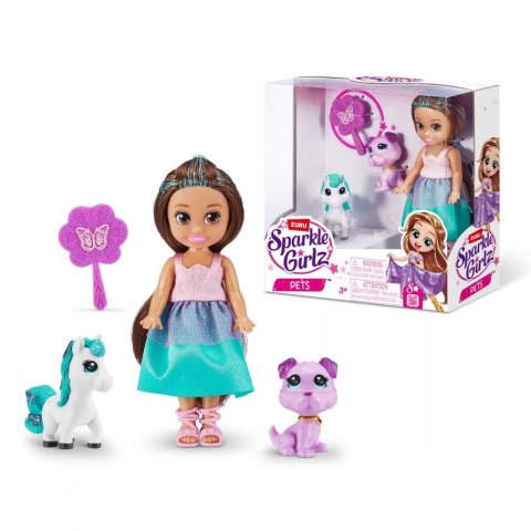 Lalka Księżniczka 4,7 cala ze zwierzątkami ZURU Sparkle Girlz