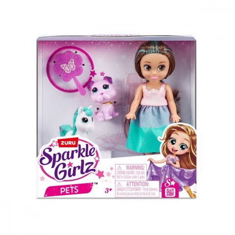 Lalka Księżniczka 4,7 cala ze zwierzątkami ZURU Sparkle Girlz