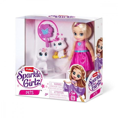 Lalka Księżniczka 4,7 cala ze zwierzątkami ZURU Sparkle Girlz