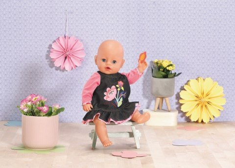 Sukienka jeansowa Dolly Moda dla lalki Baby Born 43 cm Zapf