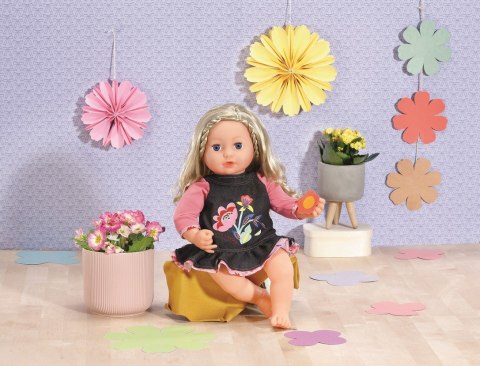 Sukienka jeansowa Dolly Moda dla lalki Baby Born 43 cm Zapf