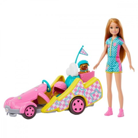 Lalka Barbie Stacie i pojazd filmowy Gokart Mattel