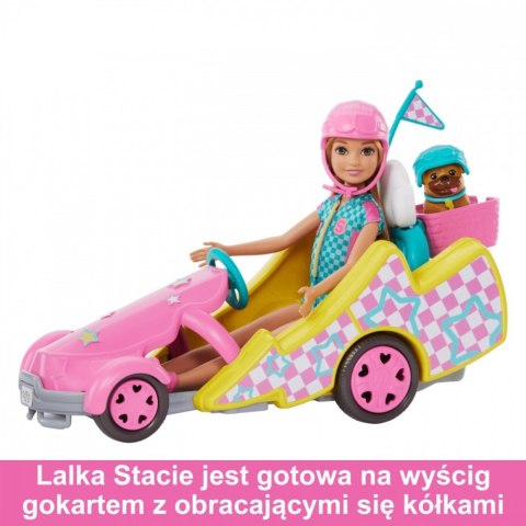 Lalka Barbie Stacie i pojazd filmowy Gokart Mattel