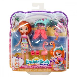 Lalka Enchantimals Rodzina Flamingów Florinda Flamingo + 3 Zwierzątka Mattel