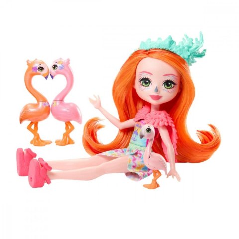 Lalka Enchantimals Rodzina Flamingów Florinda Flamingo + 3 Zwierzątka Mattel