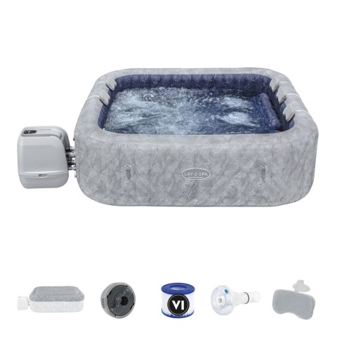 San Francisco Smart HydroJet Lay-Z-Spa Jacuzzi przydomowe BESTWAY 7-osobowe + 5 Poduszek + 2 Lampki LED