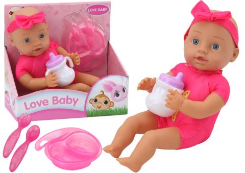 Lalka Bobas Opaska Akcesoria Do Karmienia Różowa LEAN Toys