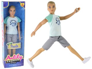 Lalka Dla Dzieci Chłopak Koszulka Blond Włosy LEAN Toys