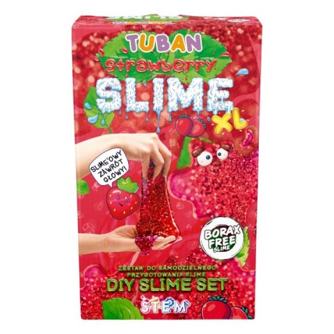 Masa plastyczna Zestaw super slime - Truskawka XL TUBAN