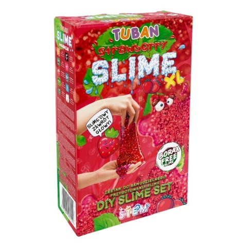 Masa plastyczna Zestaw super slime - Truskawka XL TUBAN