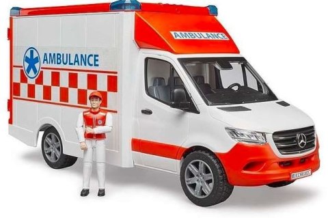 Pojazd Mercedes-Benz Sprinter Ambulans z figurką i modułem BRUDER