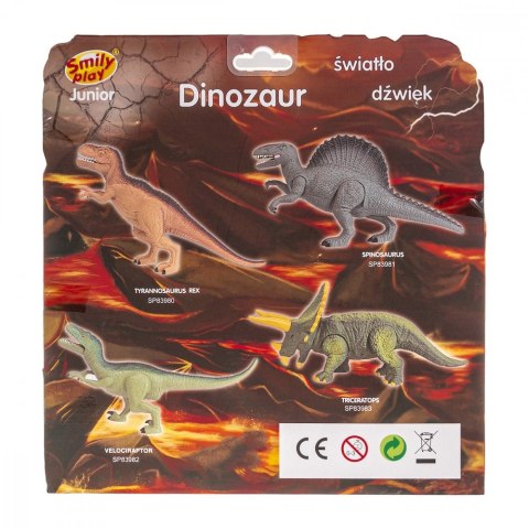 Dinozaur światło, dźwięk, Raptor zielony Smily Play