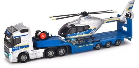 Zestaw policyjny Majorette Grand Volvo ciężarówka + helikopter 35 cm Majorette