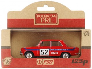 Pojazd PRL Fiat 126p Rally czerwony Daffi