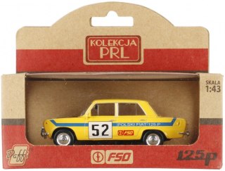 Pojazd PRL Fiat 126p Rally żółty Daffi