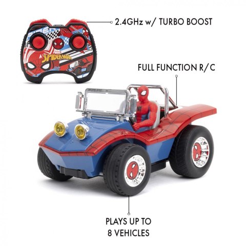 Pojazd RC Spider Man RC Buggy 1/24 z figurką JADA TOYS