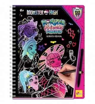 Zdrapywanka Sketchbook Scratch reveal Monster High Forever Friends Lisciani