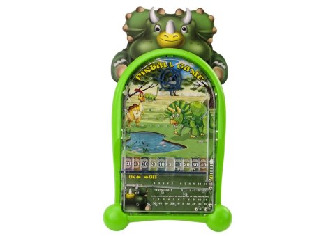 Gra Zręcznościowa Pinball Dinozaury Stojak Zielony LEAN TOYS