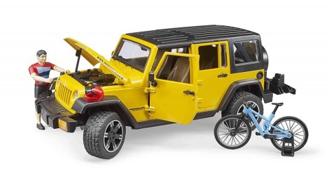 Jeep Wrangler Rubicon z rowerem i figurką BRUDER