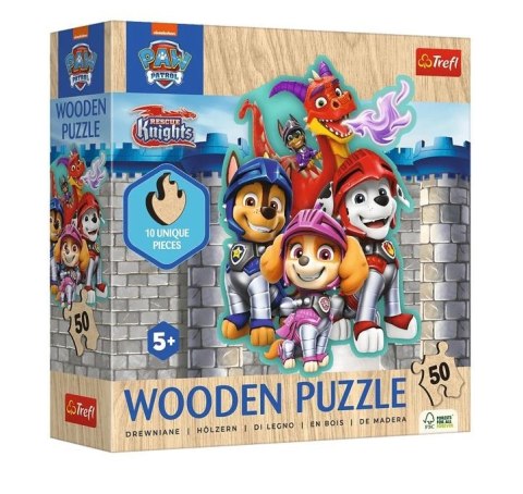 Puzzle drewniane 50 elementów Psi Patrol Trefl